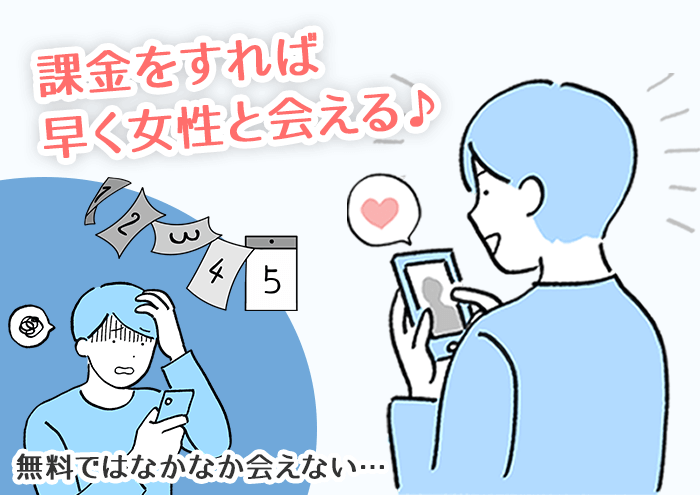 課金すれば早く女性と会える！